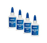 G4GADGET PVA Glue 4 Pack - Multi Purpose White Craft Glue for Kids, Home, Office, School - Dries Clear, 40ml Bottles with Precision Nozzle