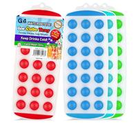 G4GADGET Silicone Ice Cube Tray Pack of 4 | 21 Cube Each | Flexible & Easy-Release Moulds | Stackable Ice Tray Set for Whiskey, Cocktails, Baby Food & Drinks | Multi-Colour BPA Free Ice Cube Maker