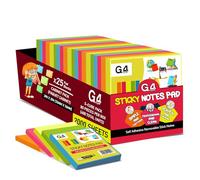 G4GADGET Sticky Notes Cube 400 Sheets - 76x76mm Neon Colors - Self-Stick Notes for Reminders, to-Do Lists & Messages - Strong Adhesive, Repositionable Sticky Notepads for Home, Office & School (5)