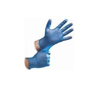 G4GADGET 100 Vinyl Powder Free Medium Blue Examination Gloves Latex Free Gloves