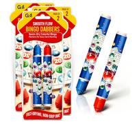 G4gdget Bingo Dabbers Pack of 6, 3 x 2pk Assorted Colour Bingo Pens, Easy Grip Bingo Daubers, Bright Ink Bingo Markers for Bingo Tickets, Games, Parties, Clubs and Family Fun