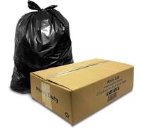 G4GOODS® 200 Large Black Bin Bags Heavy Duty 50 Micron/200 Gauge 90L Strong Garbage Bags for Household Waste Kitchen Office Restaurant Use (18"x29"x39")