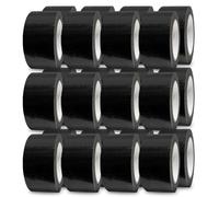 G4GOODS® 24 Rolls of Black Duct Tape 50mm x 50m - Heavy Duty Gaffer Tape Waterproof Anti-Tear Strong Adhesive Gaffa Tape for Wrapping Sealing Repairing Gaffer's Tape for Home Office & Industrial Use