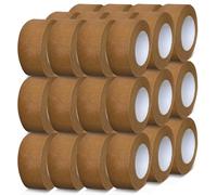 G4GOODS® 36 Rolls of 50mm x 50m Kraft Paper Parcel Tape Self Adhesive Brown Paper Tape 100% Recyclable Parcel Tape Roll Ideal for Sealing Moving Boxes & Sustainable Packaging Solutions