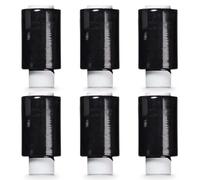G4GOODS® 6 Rolls Black Mini Handy Stretch Film 100mm x 150m - 17mu (270g) Extended Core Self-Adhering Pallet Stretch Wrapper - Heavy Duty Plastic Wrap for Moving House Furniture Wrapping Film