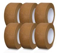 G4GOODS® 6 Rolls of 50mm x 50m Kraft Paper Tape Self Adhesive Brown Paper Tape 100% Recyclable Parcel Tape Roll Ideal for Sealing Moving Boxes & Sustainable Packaging Solutions