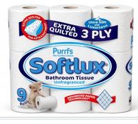 G4GOODS® Toilet Rolls - 9 Pack, 3 Ply Supreme Soft & Quilted Toilet Paper - 9 Rolls Unscented, Hypoallergenic & Dermatologically Tested, Sustainably Sourced Eco-Friendly Luxury Bathroom Tissue