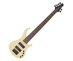 G4M 878 6-String Bass Guitar, Cream | Durable USA Basswood Body with Great Sustain, Rich Vintage-Inspired Tones, Graphtech Nubone Nut, 6-String, Cream