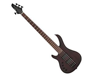 G4M 878 Left Hand Bass Guitar, Walnut Stain | Durable Resonant Ash Body with Great Sustain, Vintage-Inspired Tones, Self-Lubricating Bone Nut, Left-Handed, Walnut