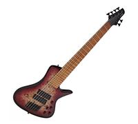 G4M 972 Fanned Fret 6-String Bass Guitar Purple Burl Burst