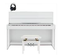 G4M Sonori High Top Digital Piano Polished White Custom Bundle