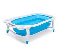 G4RCE Collapsible Baby Bath tub for Newborn Infant Child - with Foldable, Safe, Sturdy, Non Slip and Non Toxic Portable Features for Easy Bathing/Toddler/Kids/Infant Shower Basin (Blue)