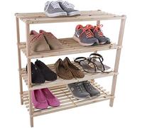 G4RCE Wooden Shoe Rack/Household/Shelves/Space-saving, Stylish And Compact/Entry Organizer/Storage Bench - 4 Tier | Plant, Books, Essentials Stand | Home Organization