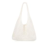 G4ZS5Z0G1 Beach Tote bag Crochet Summer Beach Bag for Women Aesthetic Mesh Tote Bag Hippie Bag Knit Bag(A-beige)