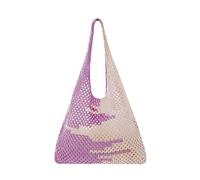 G4ZS5Z0G1 Crochet Tote Bag, Women Summer Aesthetic Mesh Beach Bags, Girls Bags Y2k Purse Fairy Grunge Accessories(Green Mosaic Apricot)