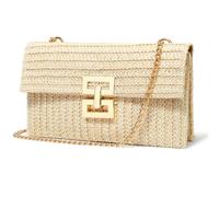 G4ZS5Z0G1 Straw Clutch Purse Crossbody Bag for Women Designer Evening Handbag Casual Summer Beach Straw Shoulder Bag(Beige)