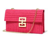 G4ZS5Z0G1 Straw Clutch Purse Crossbody Bag for Women Designer Evening Handbag Casual Summer Beach Straw Shoulder Bag(Rose)