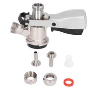 G5/8 D Type Stainless Steel Beer Keg Coupler, Beer Barrel Faucet Distributor and Brewing Accessory, Ideal Beer Keg Tap and Distributor