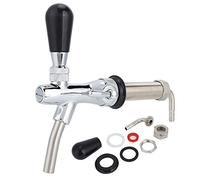 G5/8in Flow Controller Beer Tap, Thread Long Shank Adjustable Draft Beer Faucet Tap Dispenser Wine Tools Home Brewing Accessories for Kegerator, Home Brewing & Bar