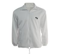 G5 APPAREL Bowls Lawn Bowling Unisex Zipper Polar Fleece Jacket with Logo White