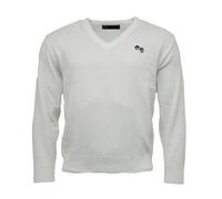 G5 APPAREL Bowls Lawn Bowling V-Neck White Jumper with Logo