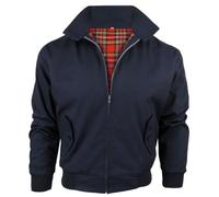 G5 APPAREL Boy's Classic Harrington Bomber Jacket - Tartan Lining for Kids Navy