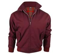 G5 APPAREL Boy's Classic Harrington Bomber Jacket - Tartan Lining for Kids Wine