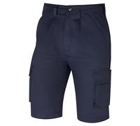 G5 APPAREL Durable Hardwearing Cargo Multi Pocket Work Shorts Triple Stitched Seams YKK Zip Navy