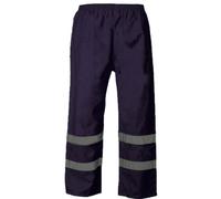 G5 APPAREL Hi Vis Viz Visibility Work Wear Safety Over Trousers Waterproof Pants Navy