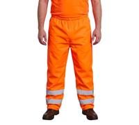 G5 APPAREL Hi Vis Viz Visibility Work Wear Safety Over Trousers Waterproof Pants Orange