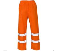 G5 APPAREL Hi Vis Viz Visibility Work Wear Safety Over Trousers Waterproof Pants Orange