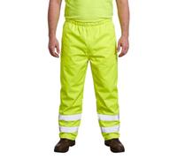 G5 APPAREL Hi Vis Viz Visibility Work Wear Safety Over Trousers Waterproof Pants Yellow