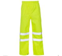 G5 APPAREL Hi Vis Viz Visibility Work Wear Safety Over Trousers Waterproof Pants Yellow