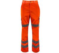 G5 APPAREL High Visibility Polycotton Cargo Combat Hi Vis Work Trousers (Orange, 5XL)