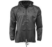 G5 APPAREL Lightweight Unisex Water Resistant Plain Kagool Jacket (Black, M)