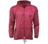 G5 APPAREL Lightweight Unisex Water Resistant Plain Kagool Jacket (L, Raspberry/Cherry)
