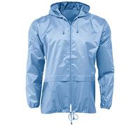 G5 APPAREL Lightweight Unisex Water Resistant Plain Kagool Jacket (M, Light Blue)