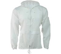 G5 APPAREL Lightweight Unisex Water Resistant Plain Kagool Jacket (White, S)
