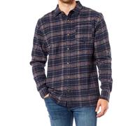 G5 APPAREL Mens Casual Long Sleeve Winter Warm Flannel Check Shirt Navy