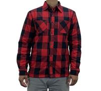 G5 APPAREL Mens Lumberjack Soft Fleece Casual Check Work Shirt Red