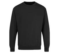 G5 APPAREL Unisex Plain Crew Neck Casual Set-in Sweatshirt Winter Warm Drop Shoulder Top (as8, alpha, xx_l, regular, regular, Black, XXL)