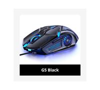 (g5 Black) Silver Eagle G5 Mute Wired Mouse Six Keys Luminous Game E-Sports Machinery Computer Accessories Cross-Border Delivery