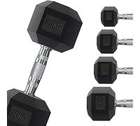 G5 HT SPORT Professional Rubber Hexagonal Dumbbell from 1 to 50 kg | Weight Lifting Gyms or Home Gym | Ergonomic Non-Slip Grip | Sold Individually (2 x 8 kg)