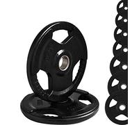 G5 HT SPORT Unisex - Adult Rubberised Bore Diameter 50mm Cast Iron Rubber Washers Olympic Hole Diameter 50mm (1 x 15kg) Black, Nero