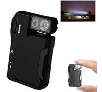 G5 Rechargeable EDC Flashlight,G5 Magnetic Mini Flashlight,3 Modes 400 Lumens EDC with RGB,180°Rotation,Dual Light,Petite Flat Keychain for Camping & Emergency (Black)