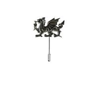 g51 Welsh Dragon made with fine English pewter on a tie stick pin hat scarf collar coat by CreatedByJake