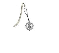 g53 Scottish Thistle Pewter Emblem On A Pattern Bookmark with Cord