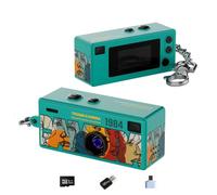 G6 Thumb Camera, Retro Keychain Action Camera Video with 32g Storage Card & USB Card Reader &Type-C Adapter (B)