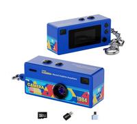 G6 Thumb Camera, Retro Keychain Action Camera Video with 32g Storage Card & USB Card Reader &Type-C Adapter (E)