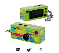 G6 Thumb Camera, Retro Keychain Action Camera Video with 32g Storage Card & USB Card Reader &Type-C Adapter (H)